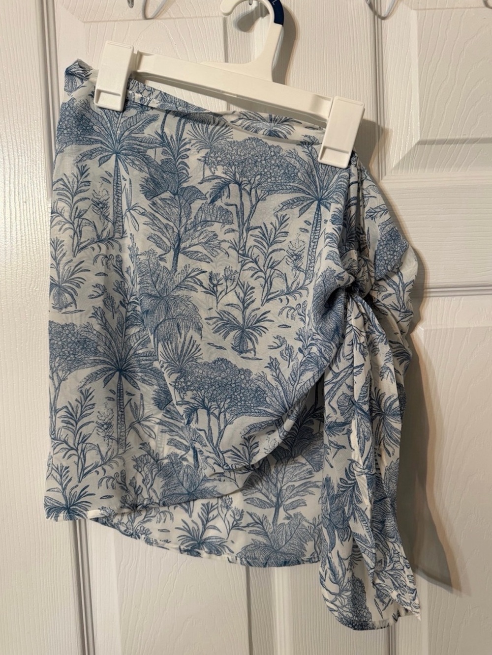 Shade & Shore Blue Floral Swim Sarong Wrap